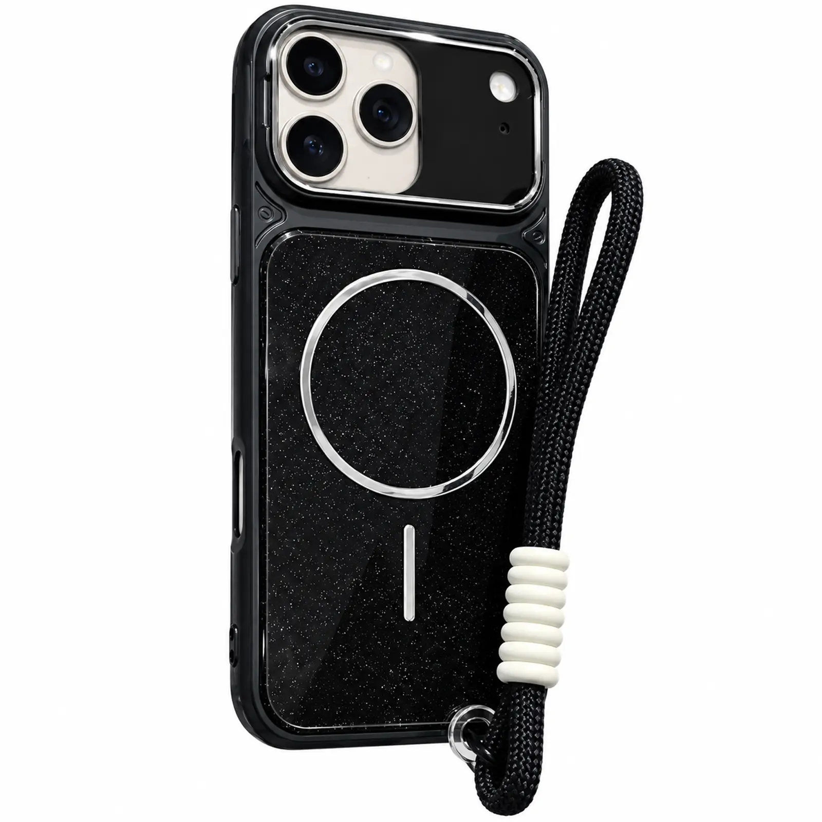 Etui TPU+PC Pacific with Magnetic Fit and straps do Apple iPhone 17 Pro / 18 Pro (6.3"), Black
