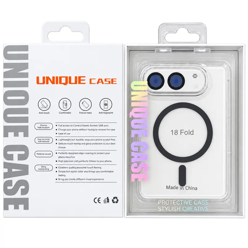 Etui Ummi Colorful Metal Buttons with Magnetic Fit do Apple iPhone Duo (5.4/7.6"), White 2, TPU+PC