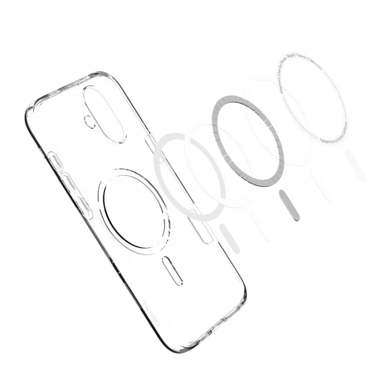 Etui Spigen Liquid Crystal Mag Magsafe do iPhone 16 (6.1"), Clear 4, TPU