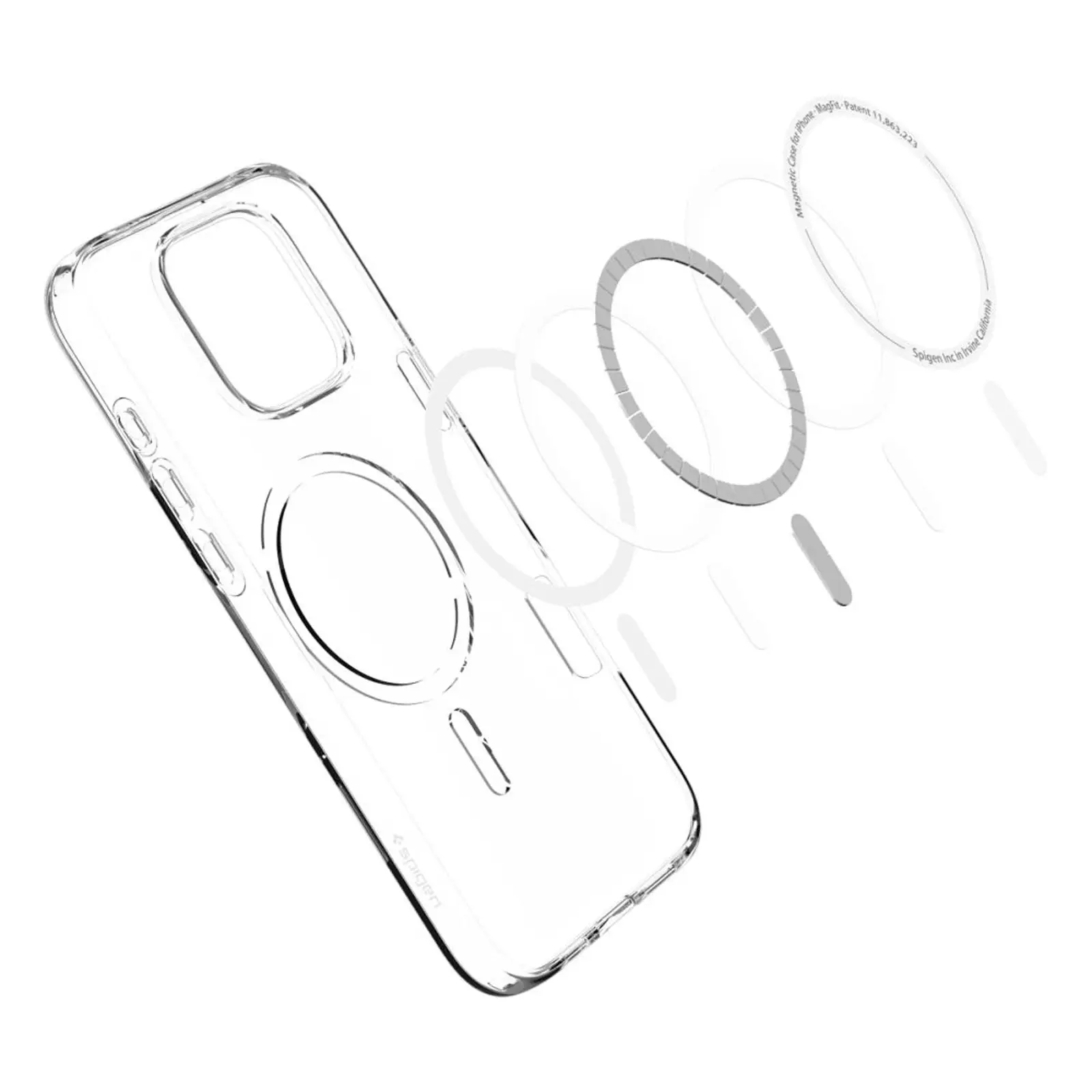 Etui Spigen Liquid Crystal Mag Magsafe do iPhone 16 Pro (6.3"), Clear 5, TPU