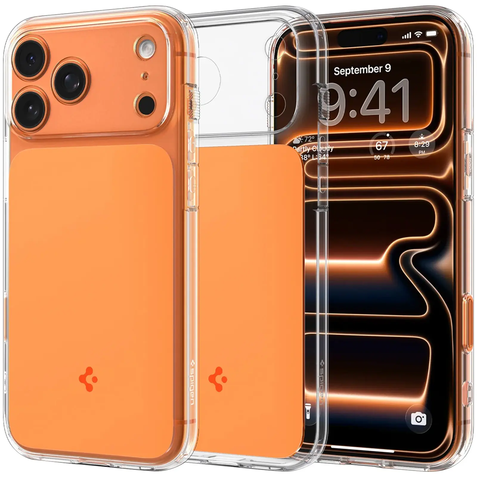 Etui Spigen Ultra Hybrid T Magsafe do iPhone 17 Pro / 18 Pro (6.3"), Glossy Orange, TPU+PC