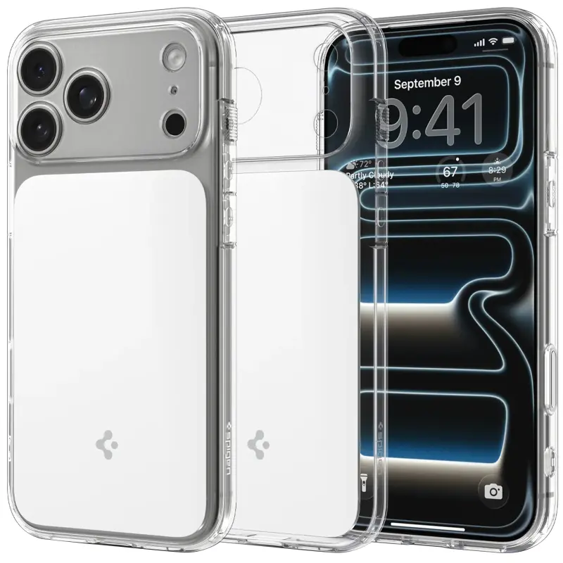 Etui Spigen Ultra Hybrid T Magsafe do iPhone 17 Pro / 18 Pro (6.3"), Glossy White, TPU+PC