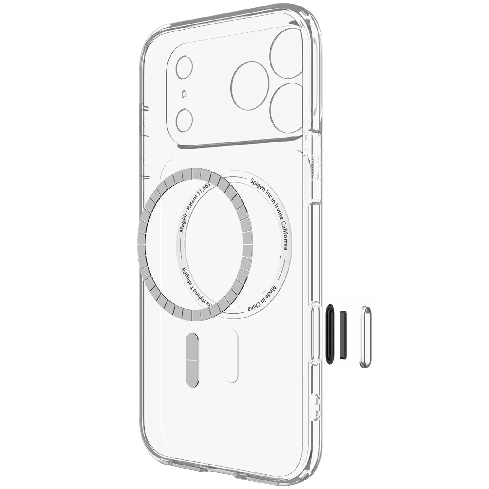 Чохол Spigen Ultra Hybrid T Magsafe для iPhone 17 Pro Max / 18 Pro Max (6.9"), Glossy White 1, TPU+PC