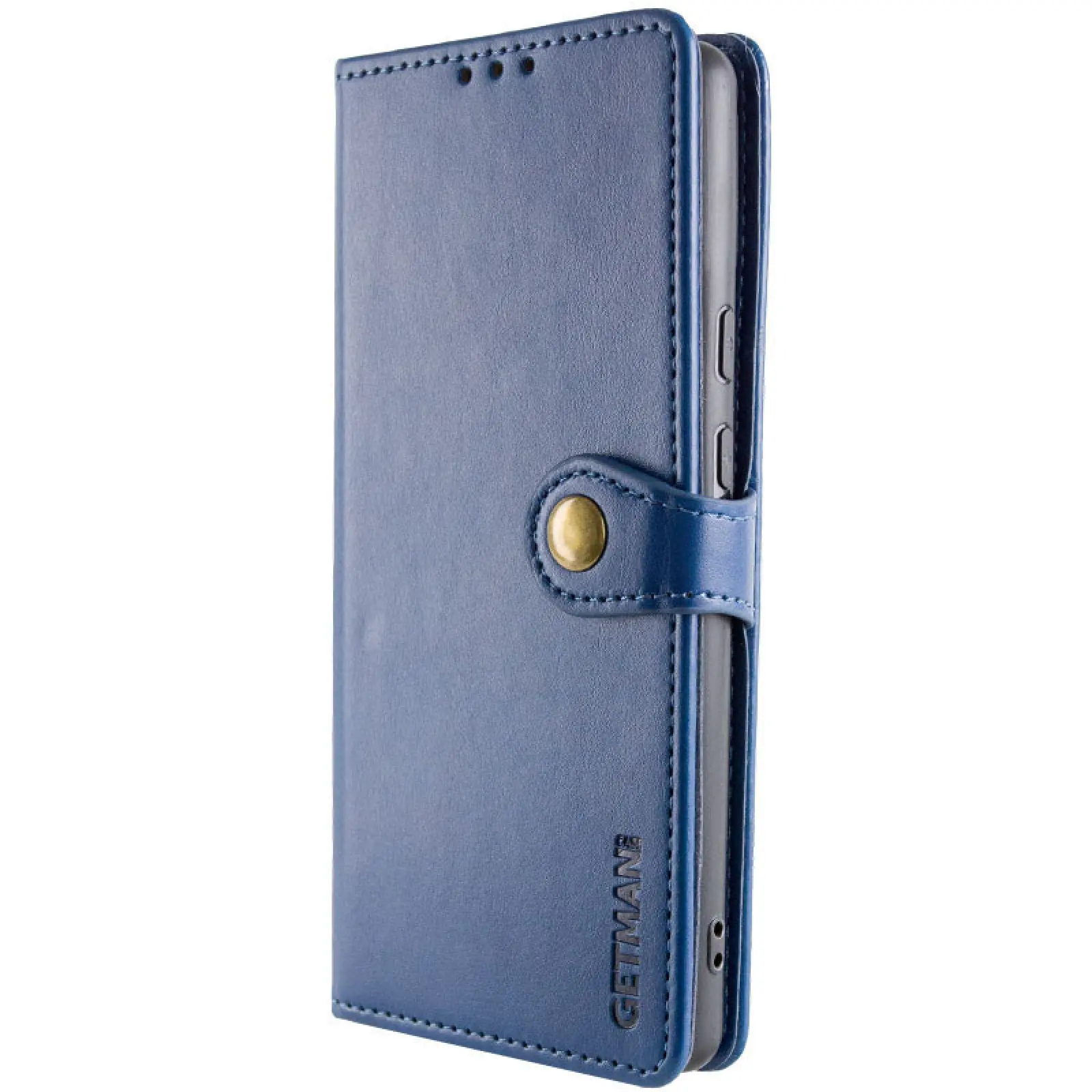 Leather book case GETMAN Gallant (PU) for Samsung Galaxy S24 Ultra, Blue 5, Faux leather