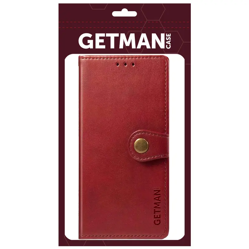 Leather book case GETMAN Gallant (PU) for Samsung Galaxy S24 Ultra, Red 3, Faux leather