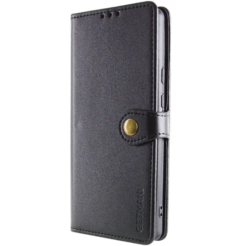 Leather book case GETMAN Gallant (PU) for Samsung Galaxy S24 Ultra, Black 5, Faux leather