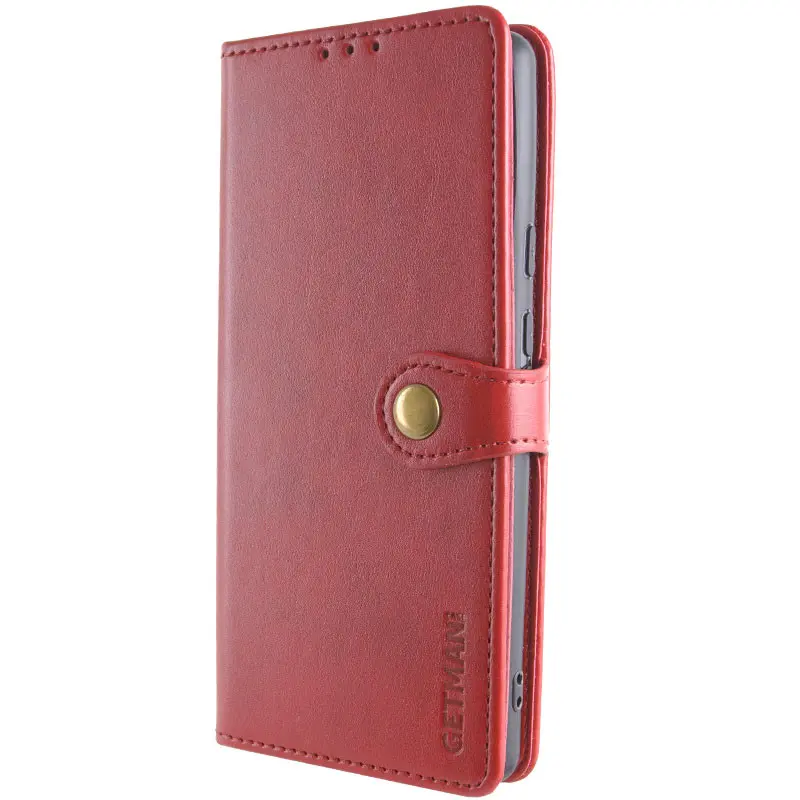 Leather book case GETMAN Gallant (PU) for Samsung Galaxy A16 4G/5G, Red 2, Faux leather
