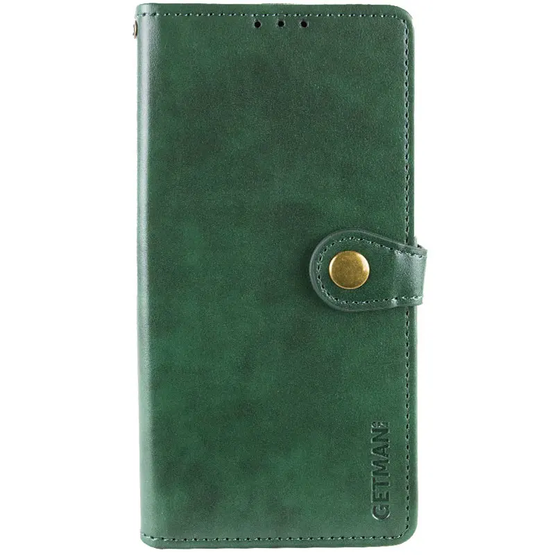 Leather book case GETMAN Gallant (PU) for Samsung Galaxy S25 / S24, Green, Faux leather