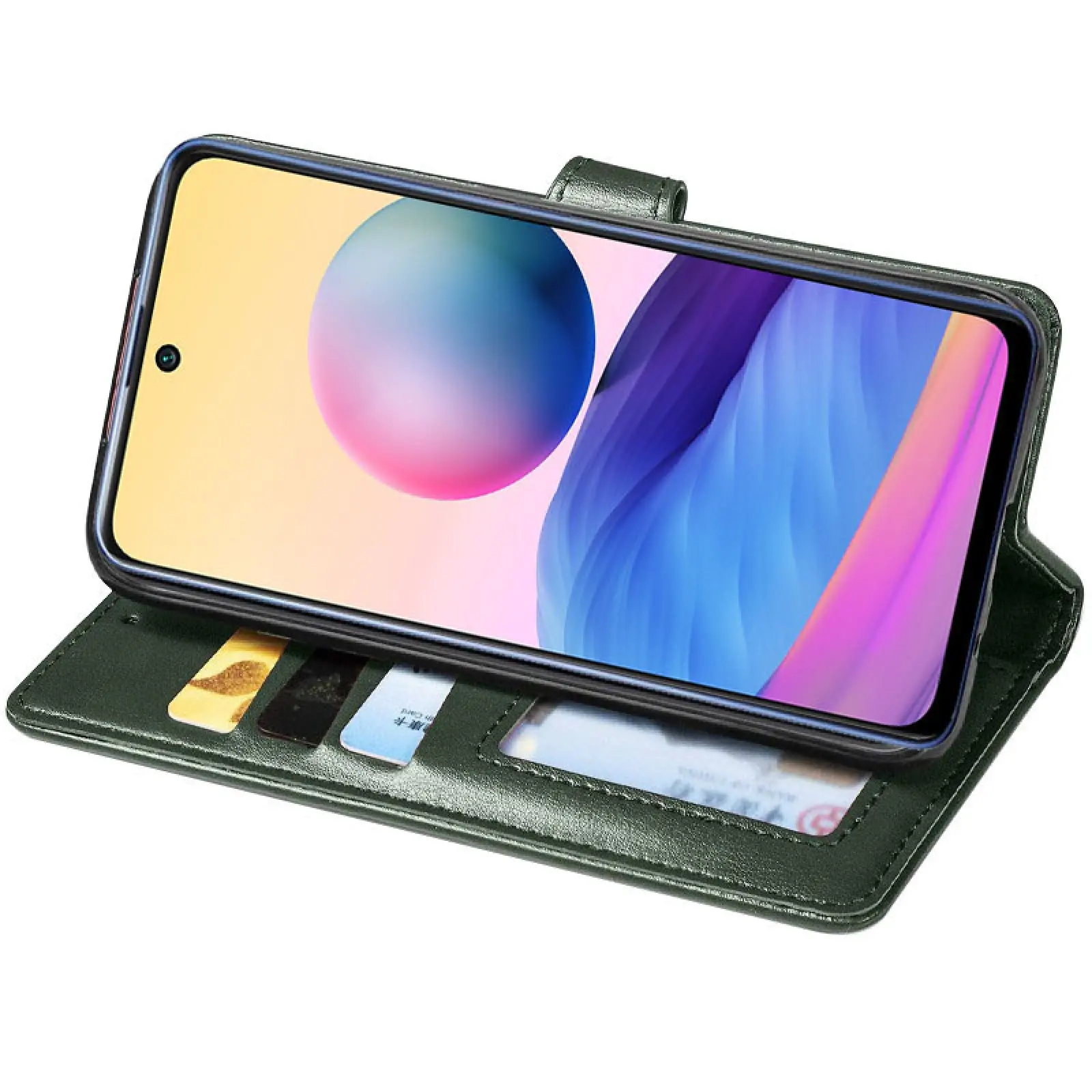 Skórzane etui książka Gallant (PU) do Samsung Galaxy A36 5G / A56 5G, Zielony 6, Sztuczna skóra