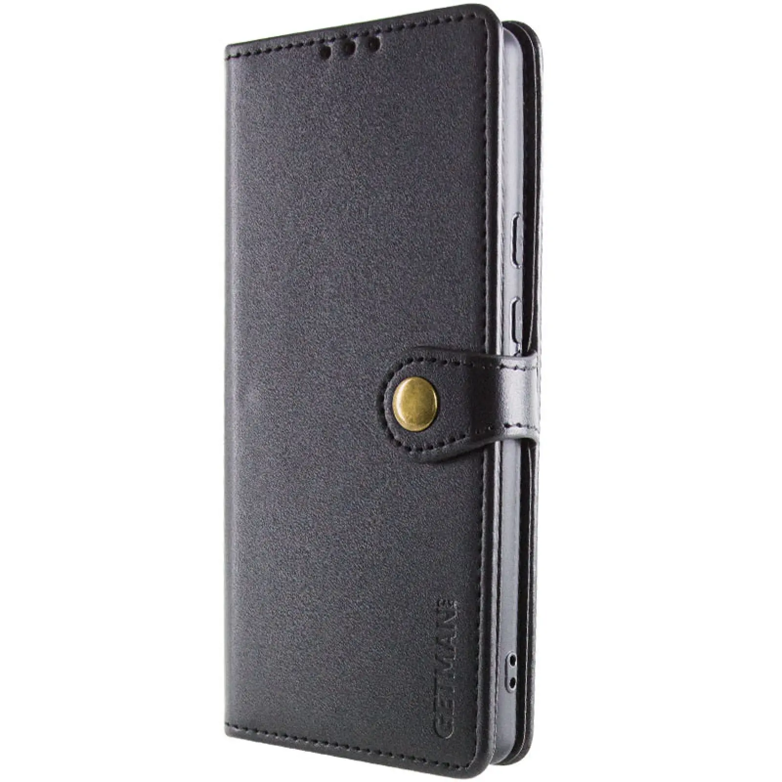 Leather book case GETMAN Gallant (PU) for Samsung Galaxy A37 5G, Black 2, Faux leather