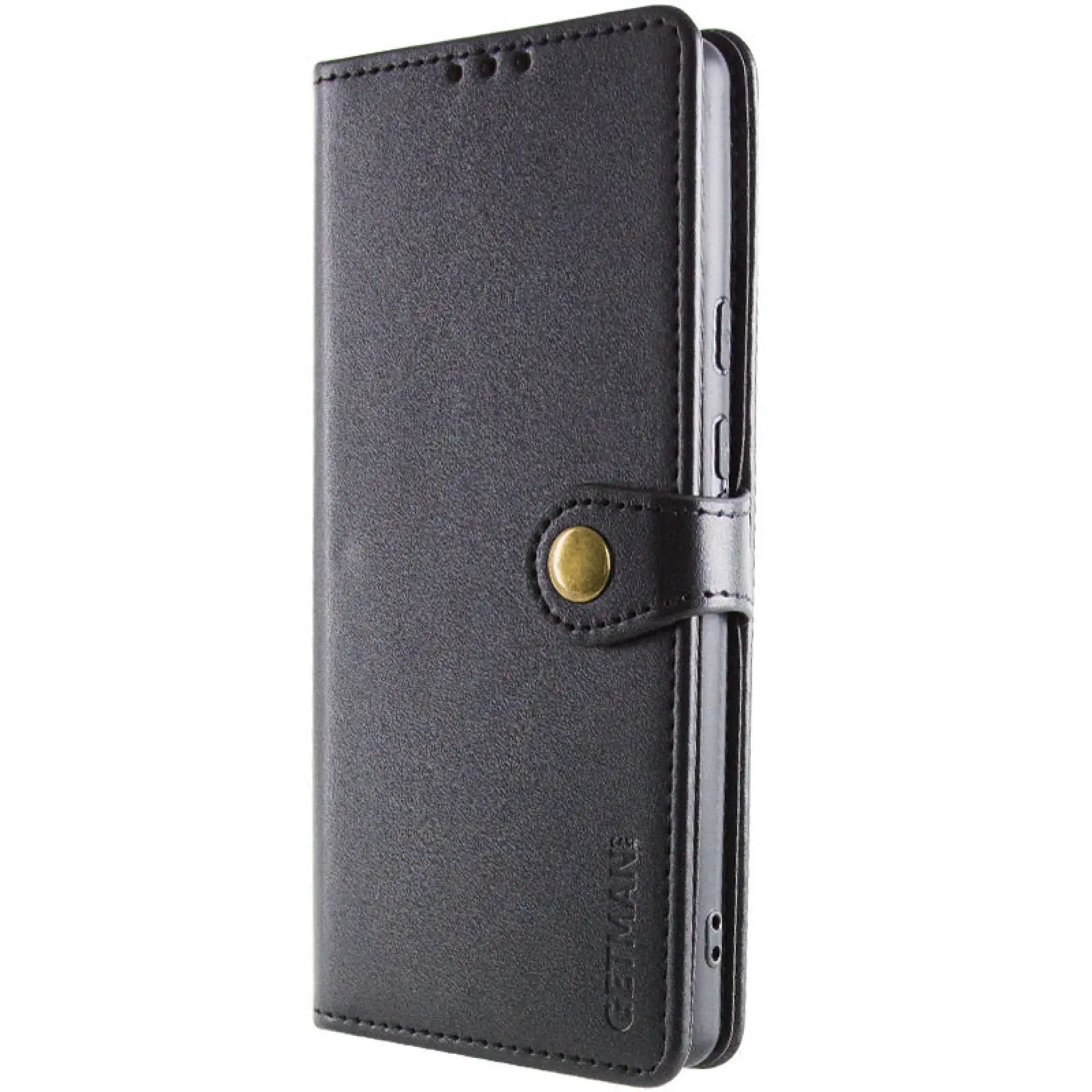 Leather book case GETMAN Gallant (PU) for Samsung Galaxy S26 Ultra, Black 2, Faux leather