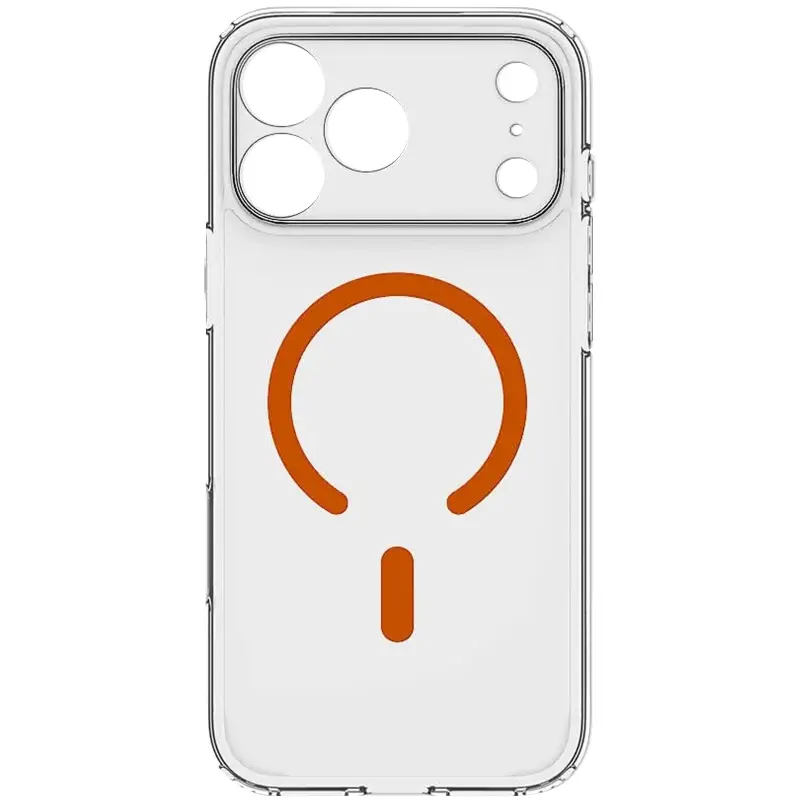 Чохол SPIGEN ULTRA HYBRID MAGSAFE для Apple iPhone 17 Pro / 18 Pro (6.3"), Clear / Orange 2, TPU+PC