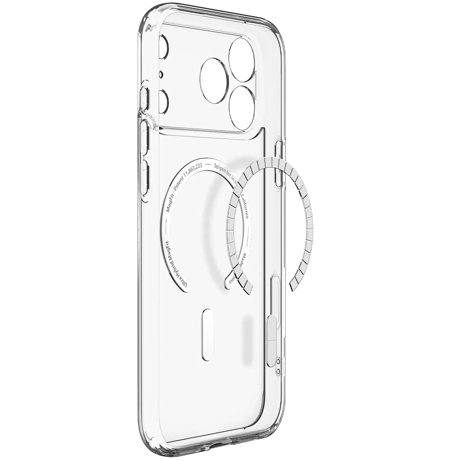 Чохол SPIGEN ULTRA HYBRID MAGSAFE для Apple iPhone 17 Pro / 18 Pro (6.3"), Clear / White 1, TPU+PC