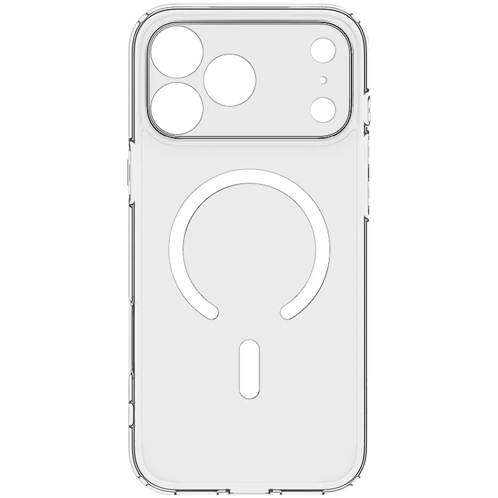 Чехол Spigen Ultra Hybrid Magsafe для Apple iPhone 17 Pro Max / 18 Pro Max (6.9"), Clear / White 1, TPU+PC
