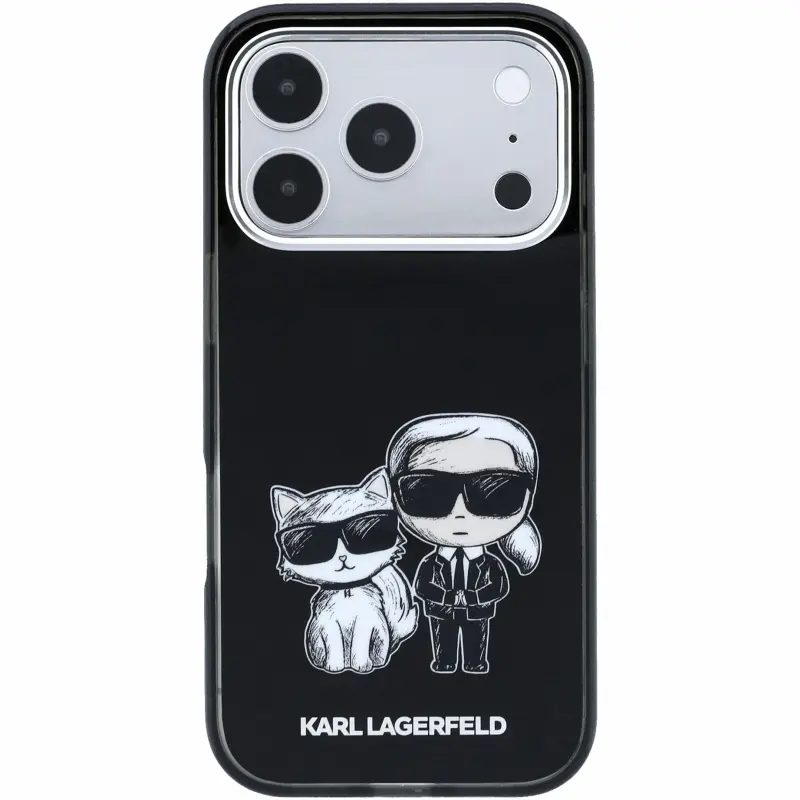 Etui Karl Lagerfeld Smooth Bodies Sketch Magsafe do Apple iPhone 17 Pro / 18 Pro, Black 1, Sztuczna skóra