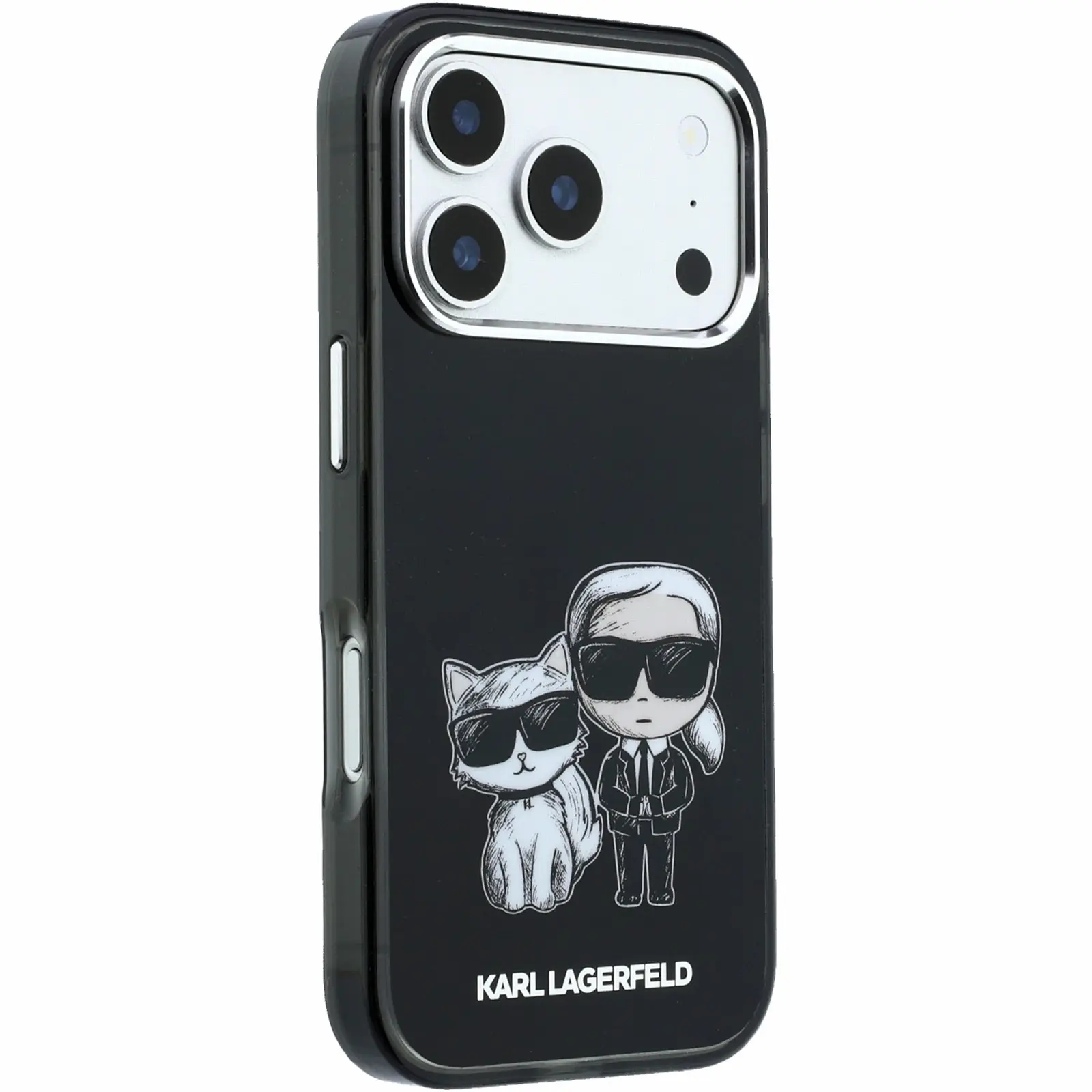 Etui Karl Lagerfeld Smooth Bodies Sketch Magsafe do Apple iPhone 17 Pro / 18 Pro, Black 2, Sztuczna skóra
