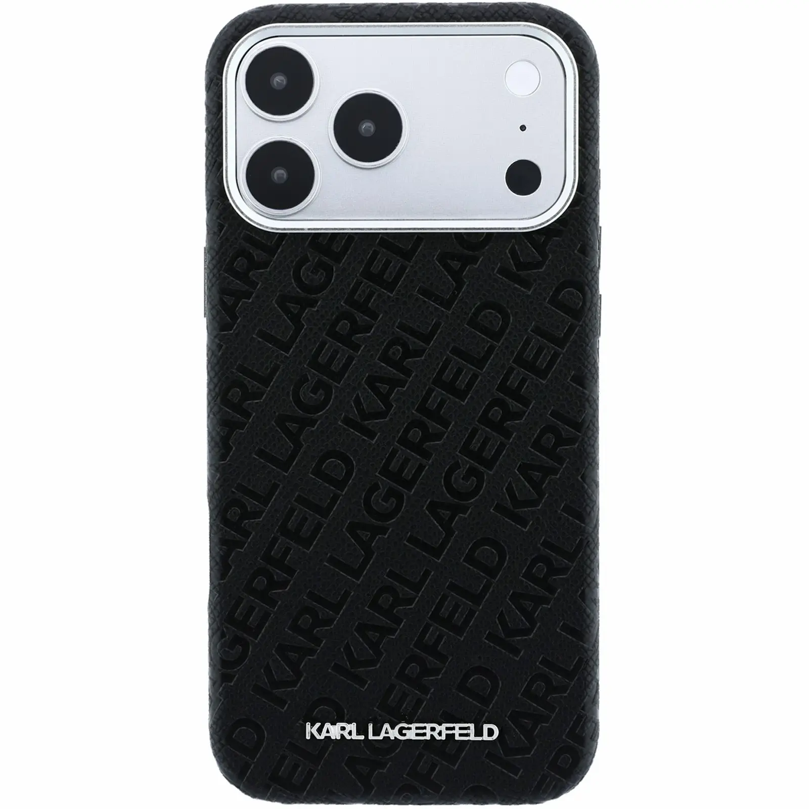 Чехол Karl Lagerfeld Grained Allover Semi Wrap Magsafe для Apple iPhone 17 Pro Max / 18 Pro Max, Black 1, Искусственная кожа