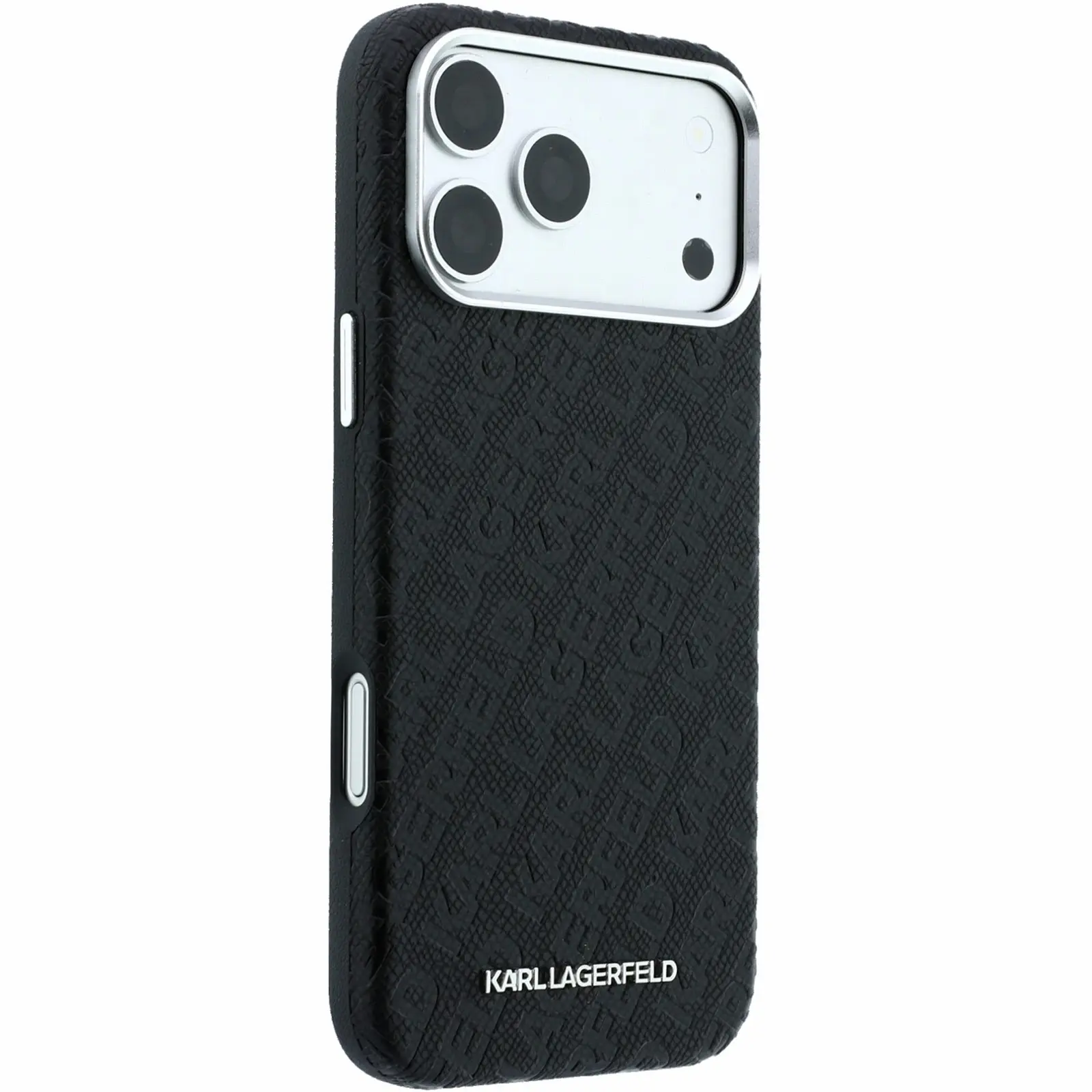 Чехол Karl Lagerfeld Grained Allover Semi Wrap Magsafe для Apple iPhone 17 Pro Max / 18 Pro Max, Black 2, Искусственная кожа