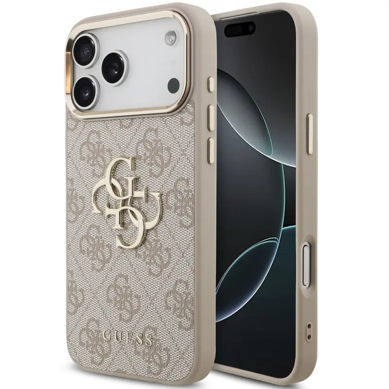 Чехол Guess 4G Big Logo для Apple iPhone 17 Pro / 18 Pro, Pink, Искусственная кожа