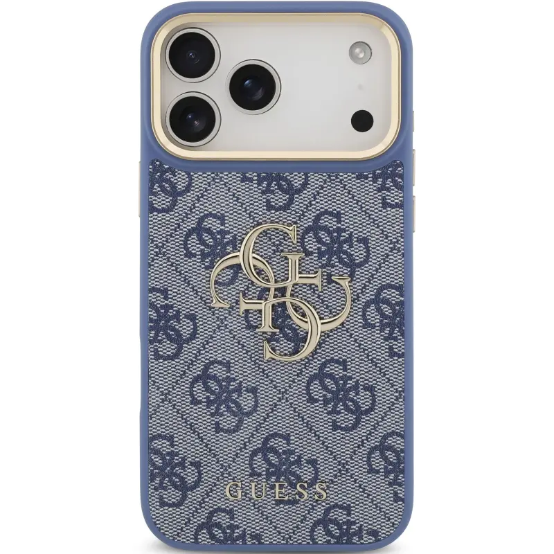 Etui Guess 4G Big 4G Classic Logo do Apple iPhone 17 Pro Max / 18 Pro Max, Blue 1, Sztuczna skóra