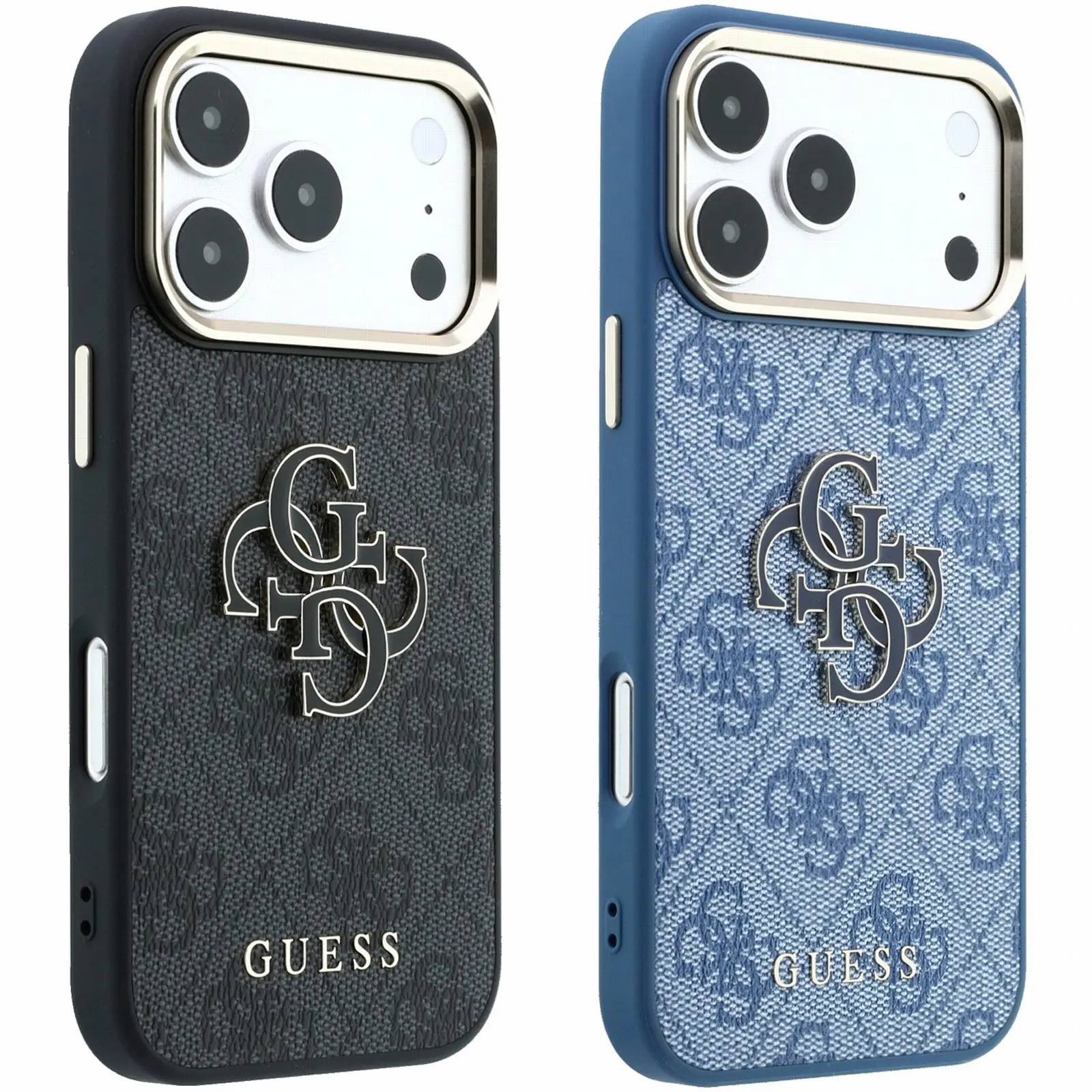Case Guess 4G & Big Resin Logo for Apple iPhone 17 Pro / 18 Pro, Faux leather