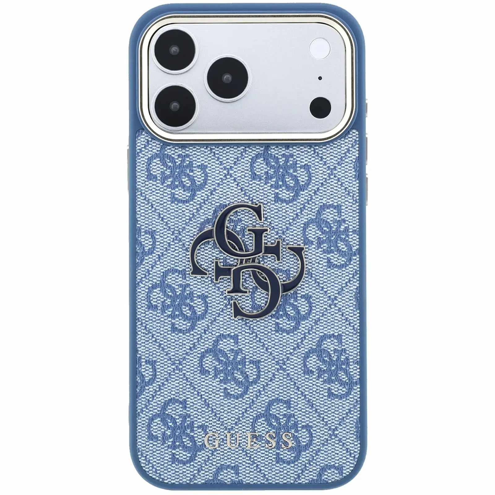 Etui Guess 4G & Big Resin Logo do Apple iPhone 17 Pro Max / 18 Pro Max, Blue 1, Sztuczna skóra