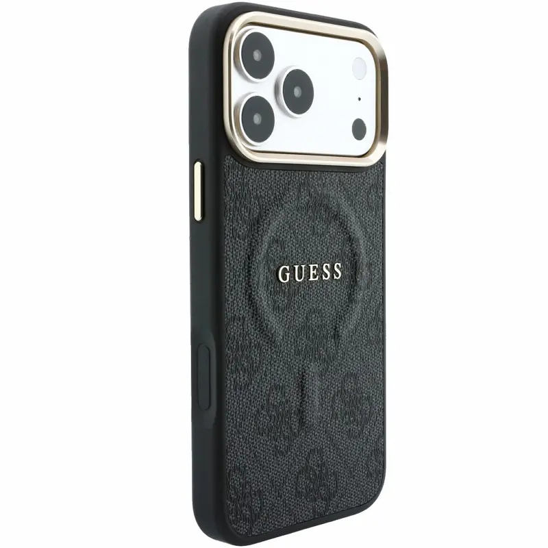 Чохол Guess Embossed 4G Classic MagSafe для Apple iPhone 17 Pro / 18 Pro, Black 2, Штучна шкіра
