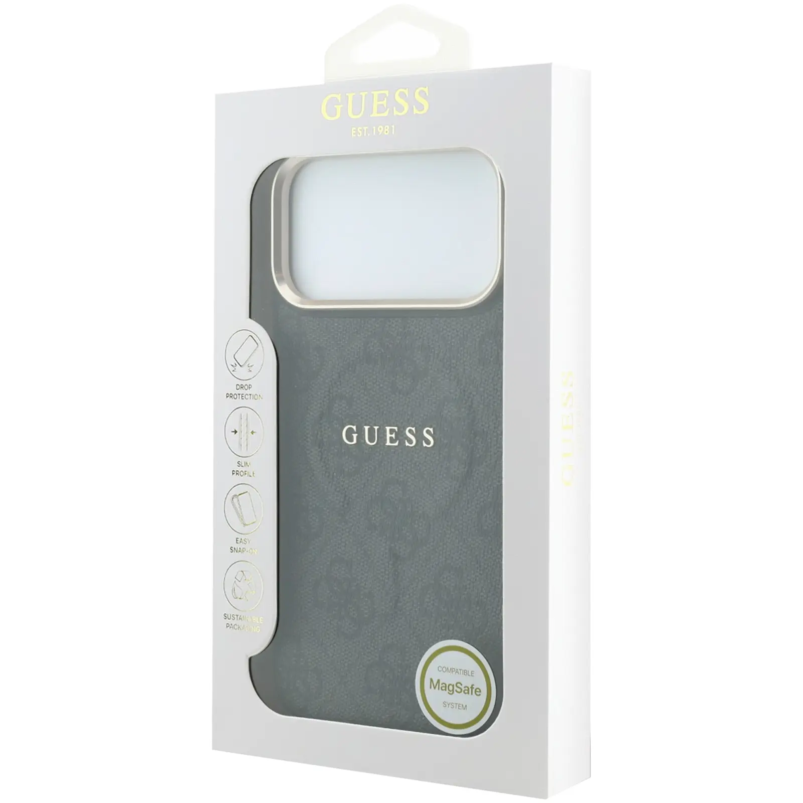 Чохол Guess Embossed 4G Classic MagSafe для Apple iPhone 17 Pro / 18 Pro, Black 4, Штучна шкіра