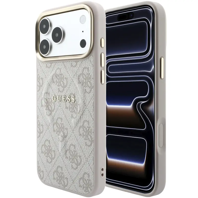 Чохол Guess Embossed 4G Classic MagSafe для Apple iPhone 17 Pro / 18 Pro, Pink, Штучна шкіра