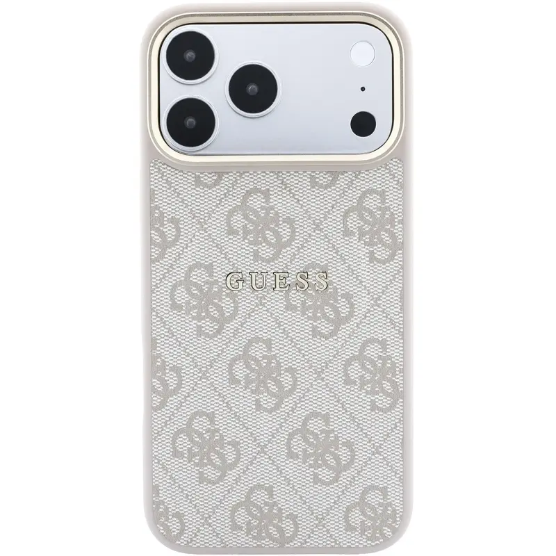 Чохол Guess Embossed 4G Classic MagSafe для Apple iPhone 17 Pro / 18 Pro, Pink 1, Штучна шкіра
