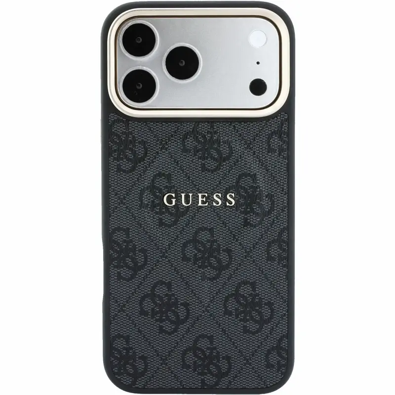 Etui Guess Embossed 4G Classic MagSafe do Apple iPhone 17 Pro Max / 18 Pro Max, Black 1, Sztuczna skóra