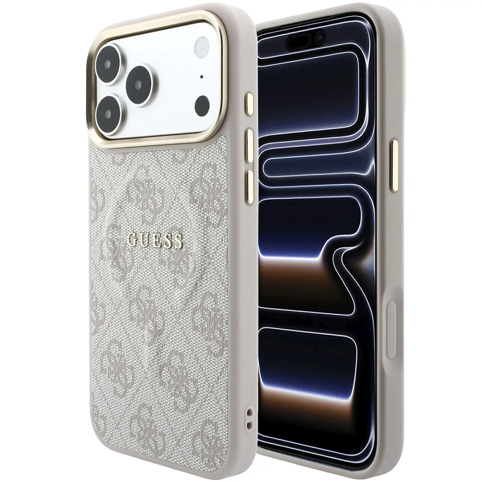 Etui Guess Embossed 4G Classic MagSafe do Apple iPhone 17 Pro Max / 18 Pro Max, Pink, Sztuczna skóra