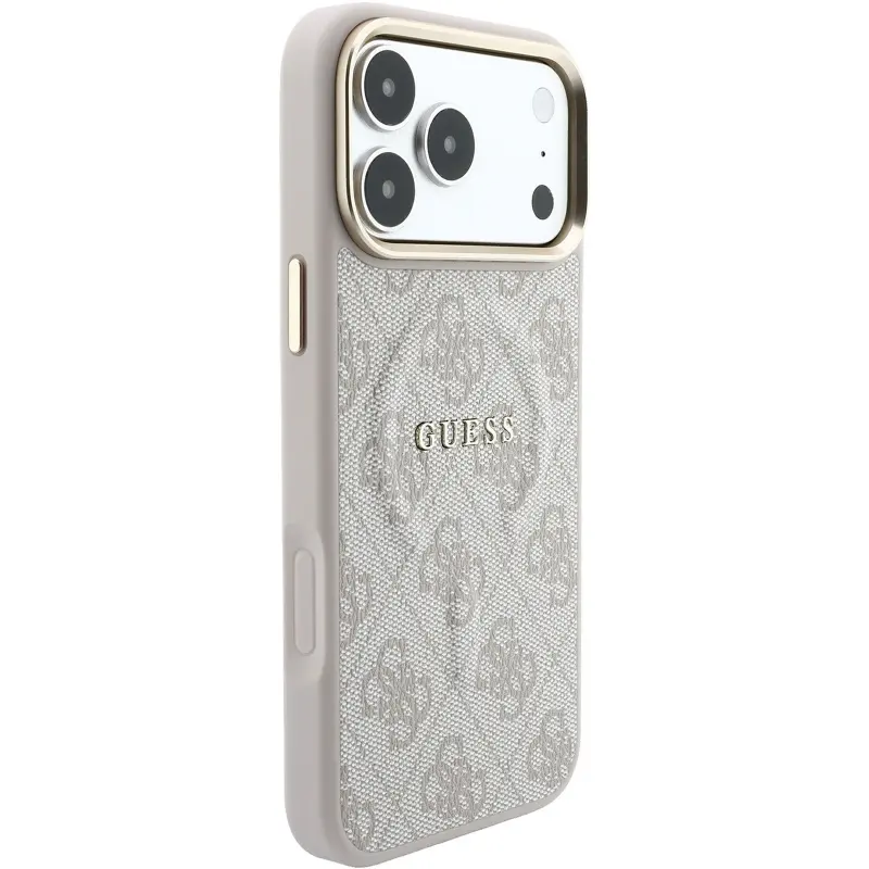 Etui Guess Embossed 4G Classic MagSafe do Apple iPhone 17 Pro Max / 18 Pro Max, Pink 2, Sztuczna skóra