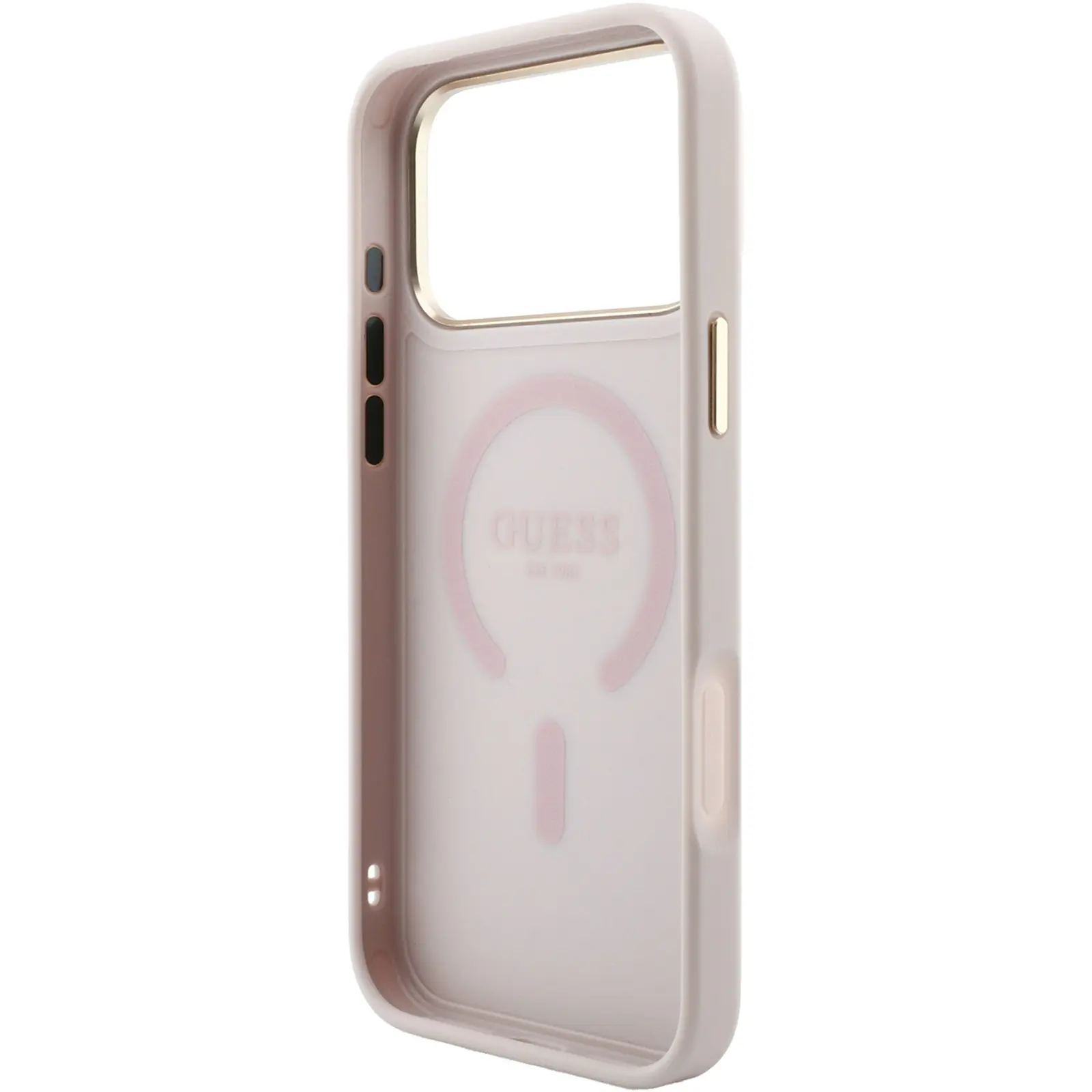 Etui Guess Embossed 4G Classic MagSafe do Apple iPhone 17 Pro Max / 18 Pro Max, Pink 3, Sztuczna skóra