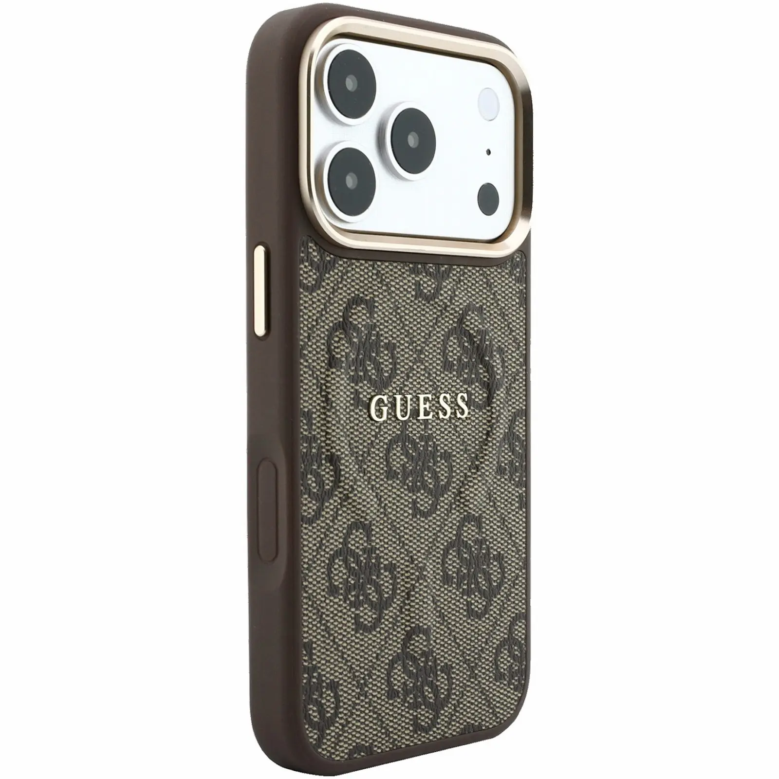 Etui Guess Embossed 4G Classic MagSafe do Apple iPhone 17 Pro Max / 18 Pro Max, Brown 1, Sztuczna skóra
