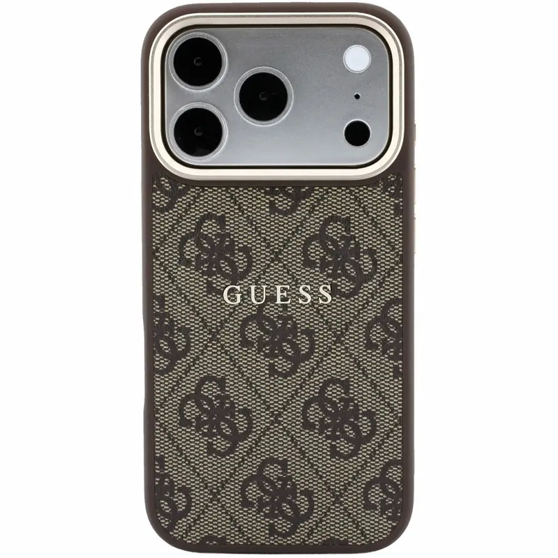 Etui Guess Embossed 4G Classic MagSafe do Apple iPhone 17 Pro Max / 18 Pro Max, Brown 3, Sztuczna skóra