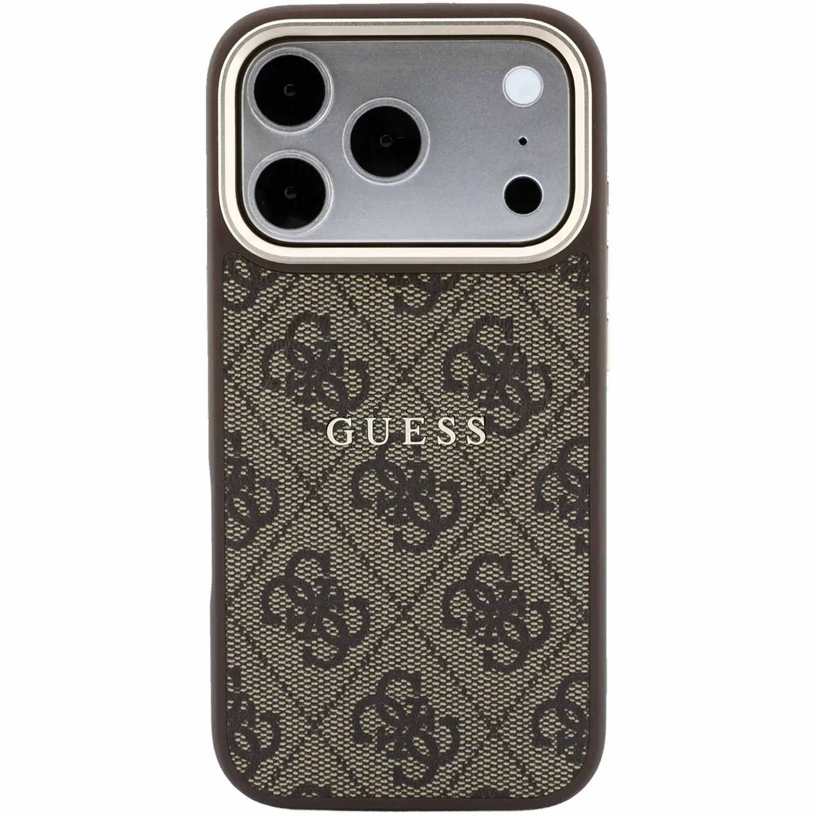 Etui Guess Embossed 4G Classic MagSafe do Apple iPhone 17 Pro Max / 18 Pro Max, Brown 3, Sztuczna skóra