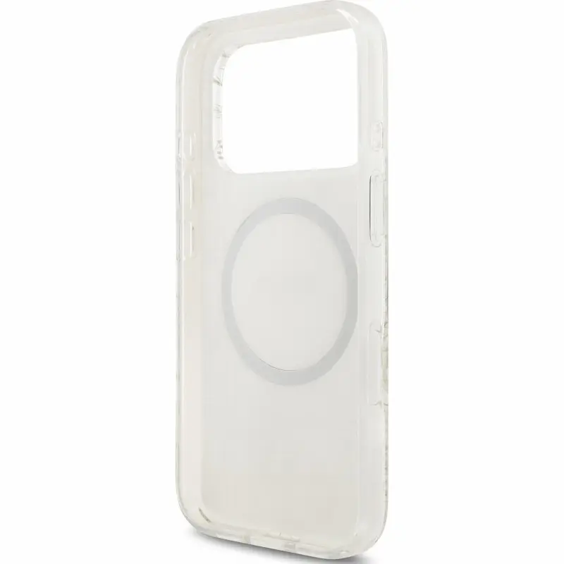 Etui Guess IML Flowers Allover Strap MagSafe do Apple iPhone 17 Pro / 18 Pro, White 4, TPU+PC