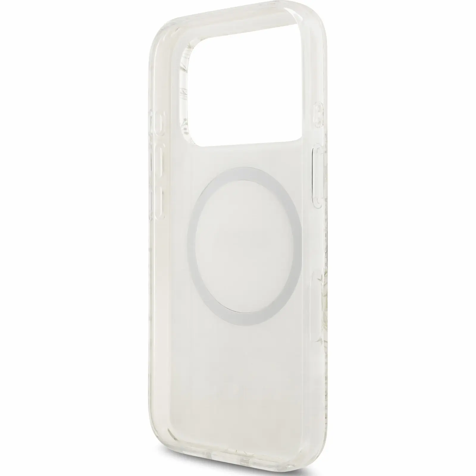 Etui Guess IML Flowers Allover Strap MagSafe do Apple iPhone 17 Pro / 18 Pro, White 4, TPU+PC