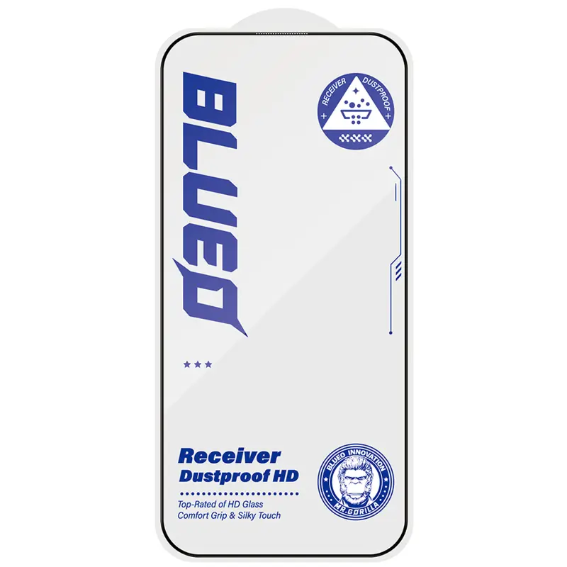 Ochronne szkło Blueo Anti-Dust HD do Apple iPhone 15 Pro (6.1"), Czarny 3, Szkło hartowane
