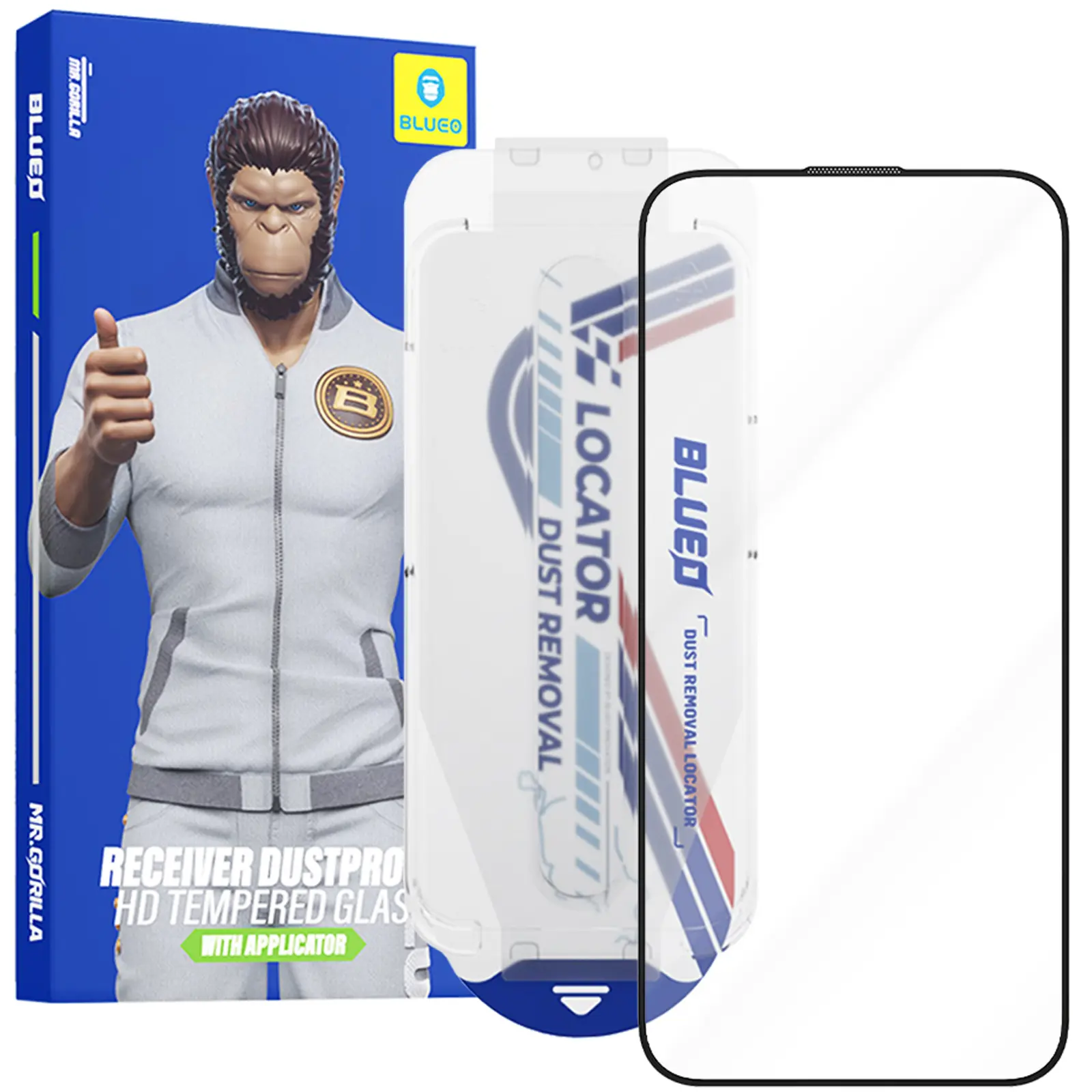 Ochronne szkło Blueo Anti-Dust HD (applicator) do Apple iPhone 15 Pro Max (6.7"), Szkło hartowane