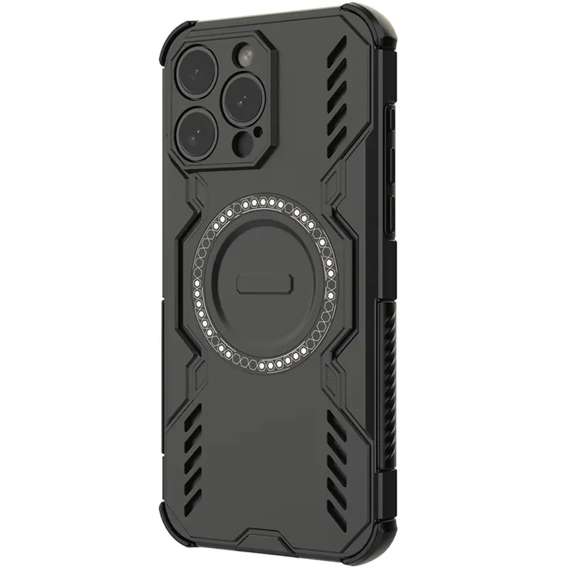 TPU+PC etui Techsuit ArmorMag do Apple iPhone 15 Pro (6.1"), Czarny 1, TPU+PC