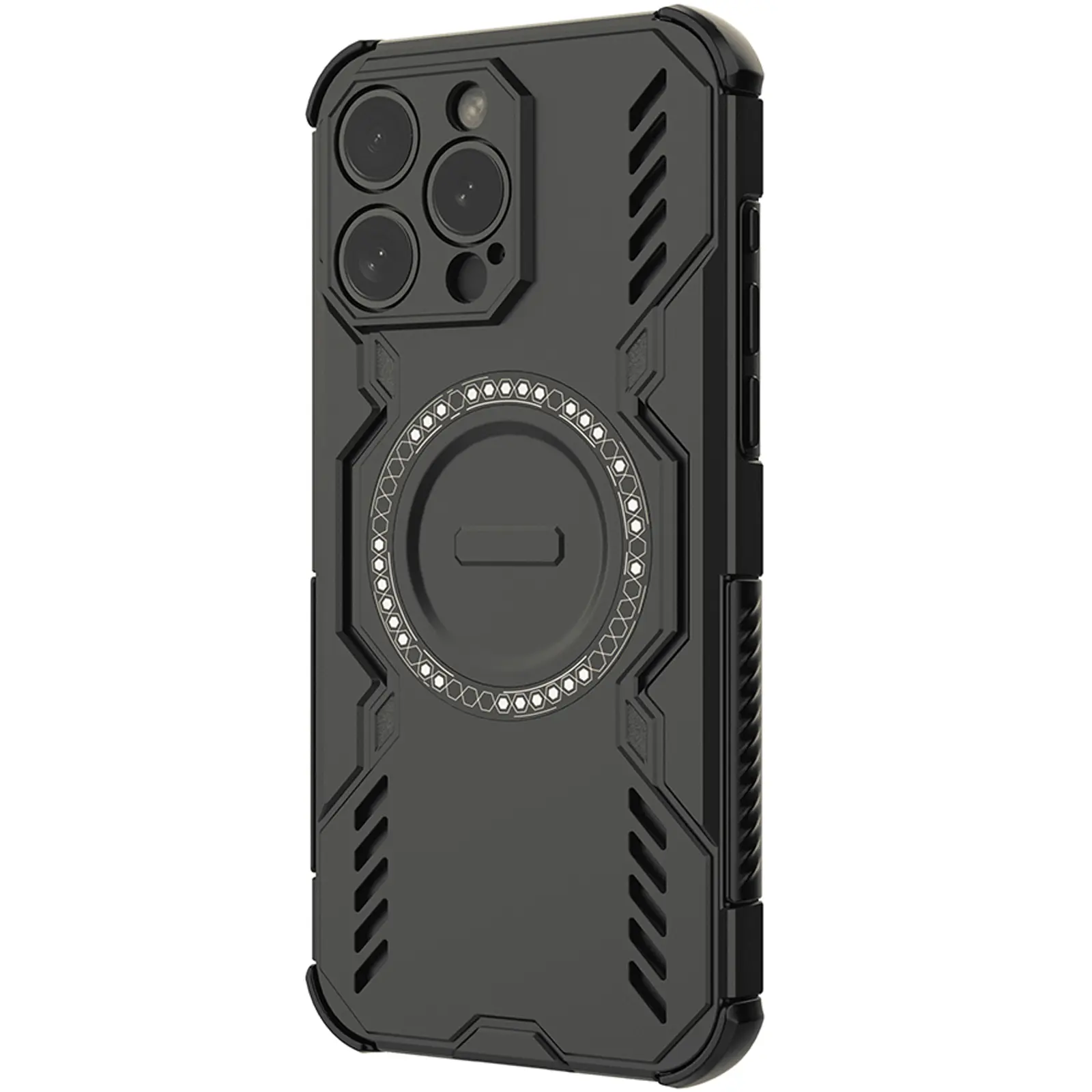 TPU+PC etui Techsuit ArmorMag do Apple iPhone 15 Pro (6.1"), Czarny 1, TPU+PC