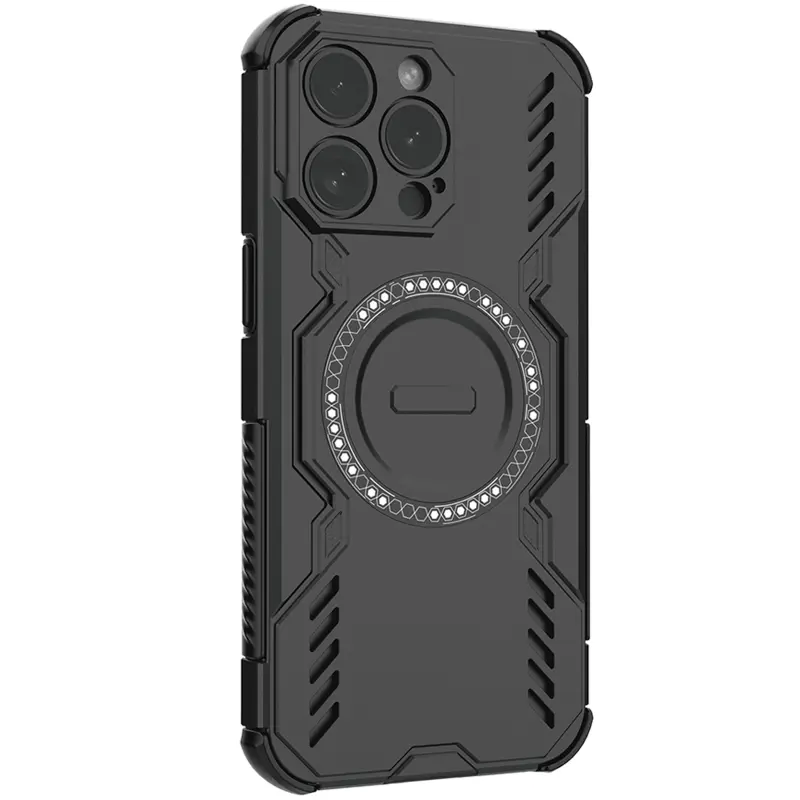 TPU+PC etui Techsuit ArmorMag do Apple iPhone 15 Pro (6.1"), Czarny 3, TPU+PC