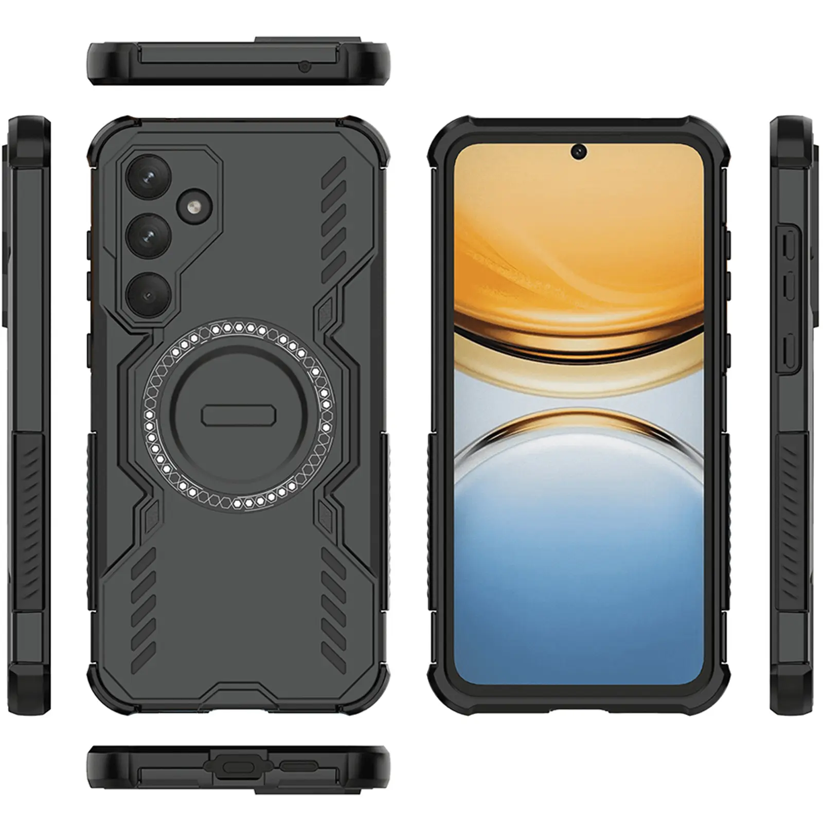 TPU+PC чохол Techsuit ArmorMag для Samsung Galaxy A55 5G, Чорний 3, TPU+PC