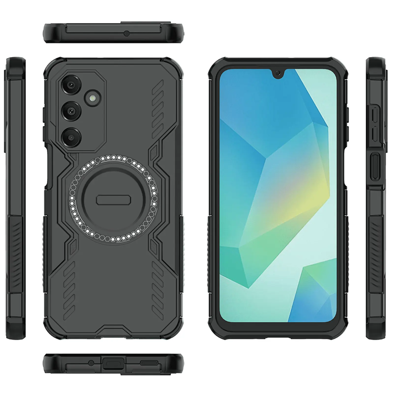 TPU+PC etui Techsuit ArmorMag do Samsung Galaxy A16 4G/5G, Czarny 4, TPU+PC