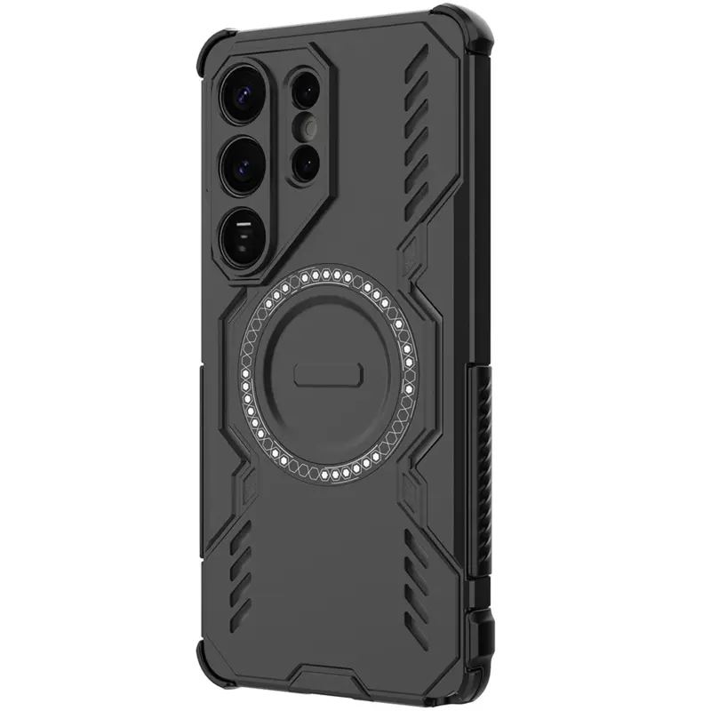 TPU+PC etui Techsuit ArmorMag do Samsung Galaxy S25 Ultra, Czarny 1, TPU+PC