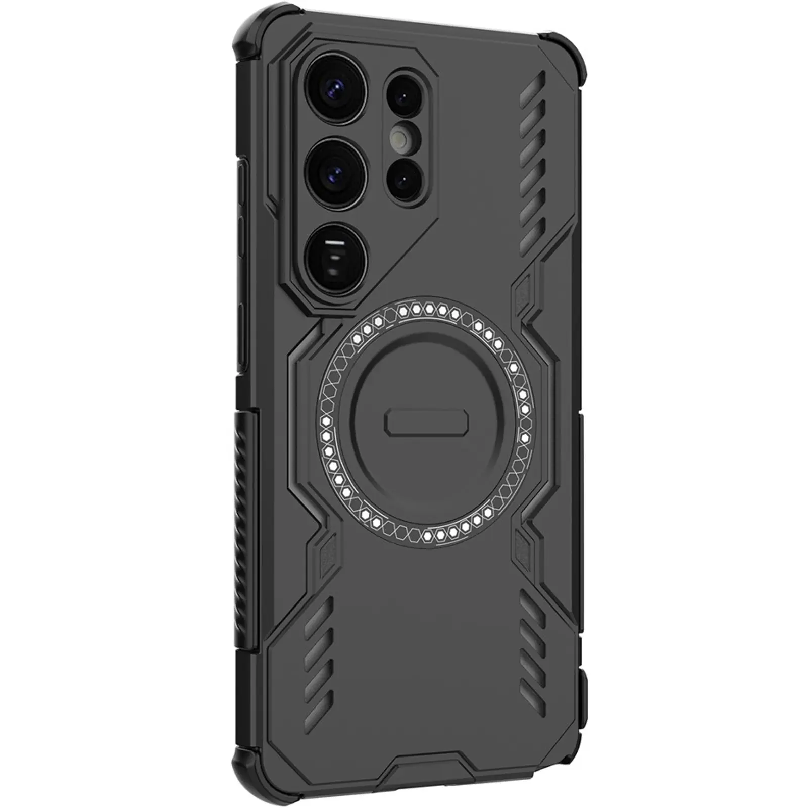 TPU+PC etui Techsuit ArmorMag do Samsung Galaxy S25 Ultra, Czarny 3, TPU+PC