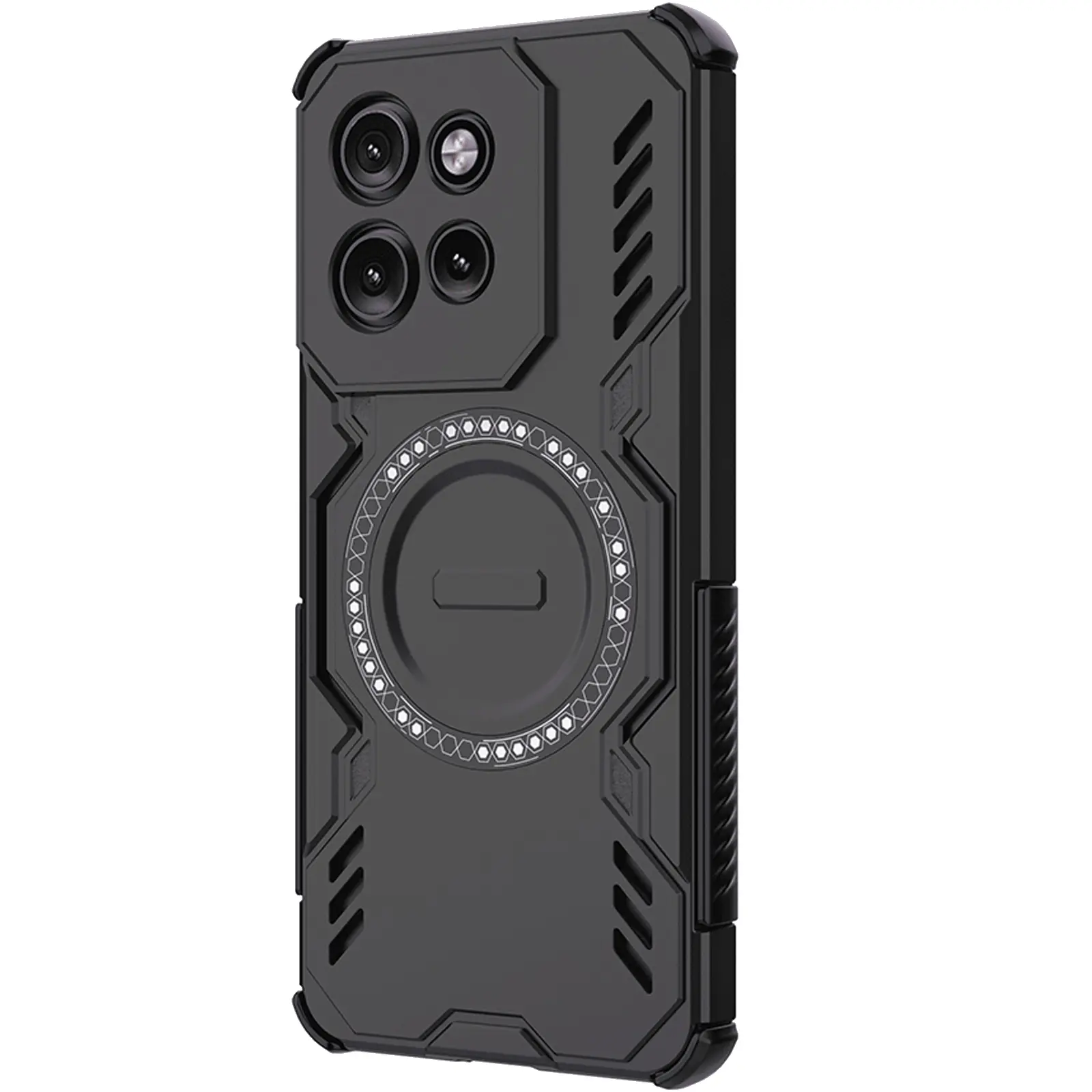 TPU+PC etui Techsuit ArmorMag do Motorola Edge 50 Neo / 60 Neo, Czarny 1, TPU+PC