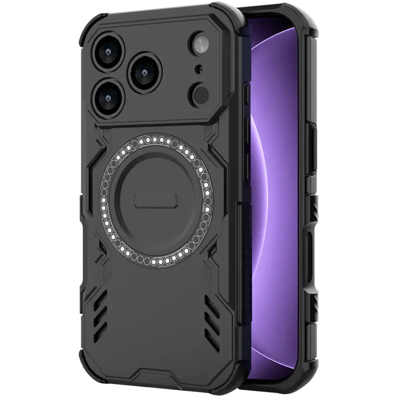 TPU+PC чехол Techsuit ArmorMag для Apple iPhone 18 Pro Max / 17 Pro Max (6.9"), Черный, TPU+PC
